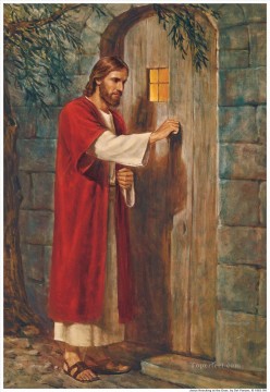  religious Painting - Jesus At The Door religious Christian